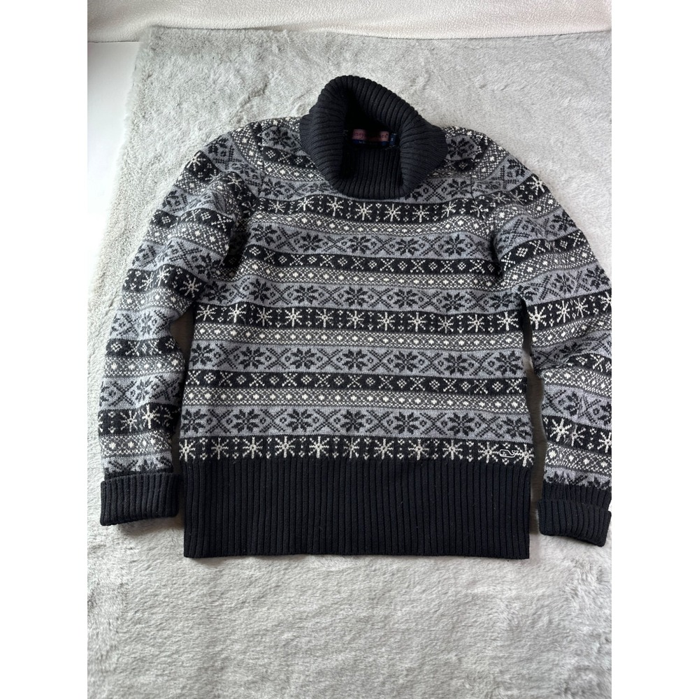 Vineyard Vines Sweater Womens Small Wool Downhill Turtleneck Fairisle Nordic